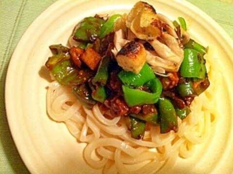 焼き野菜のピリ辛味噌うどん